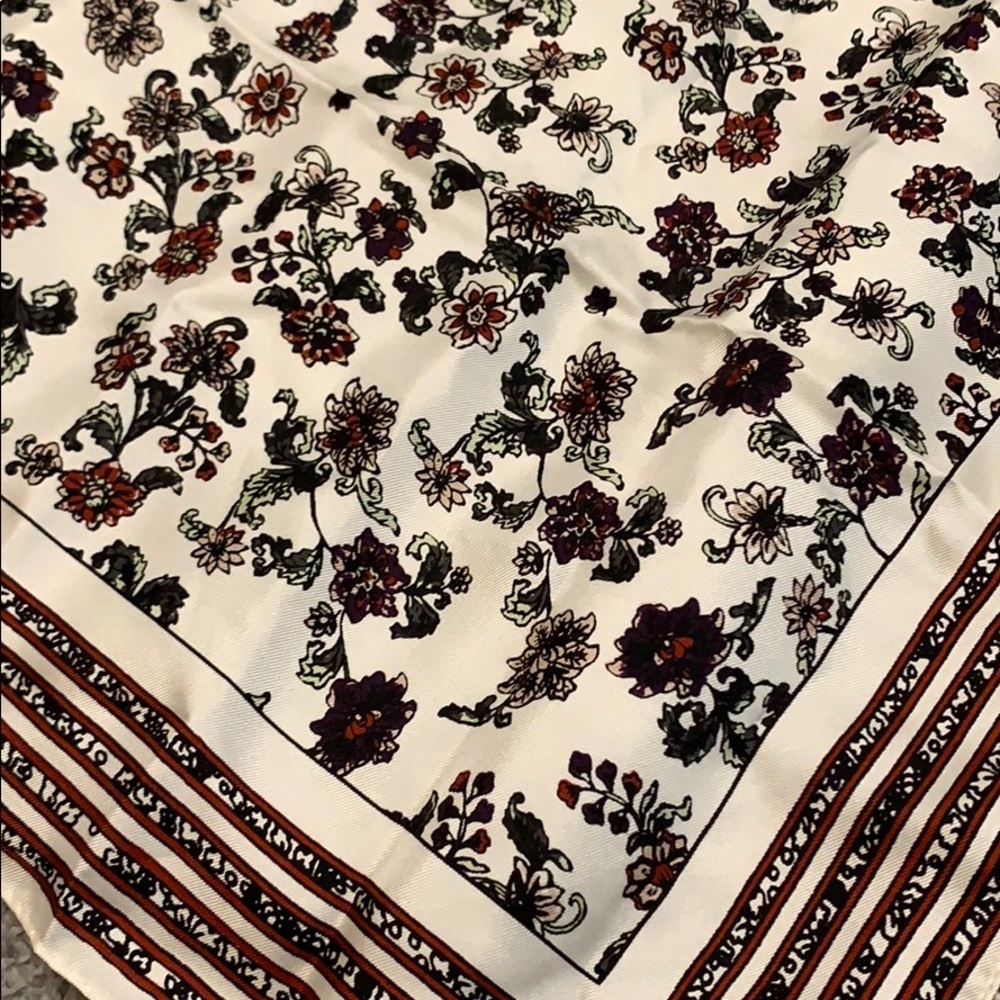 Silk Floral Print Scarf - Picture 3 of 3